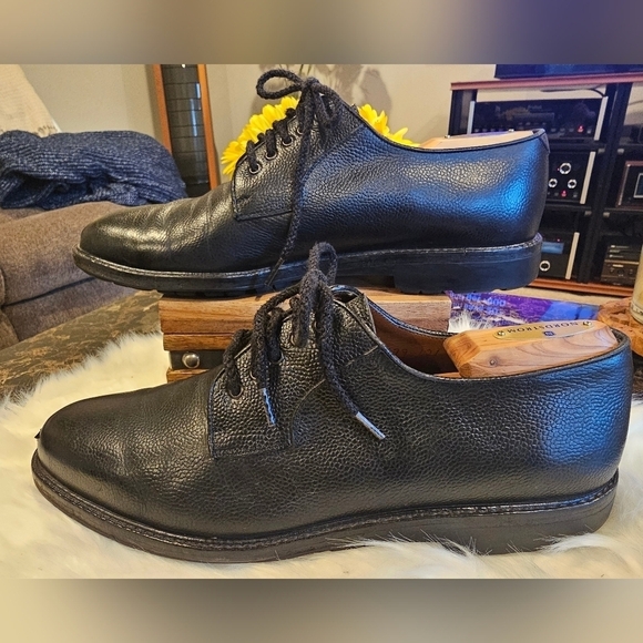 Salvatore Ferragamo Laceup Pebbled Leather Oxford Dress Shoes Size 9.5 main image 12